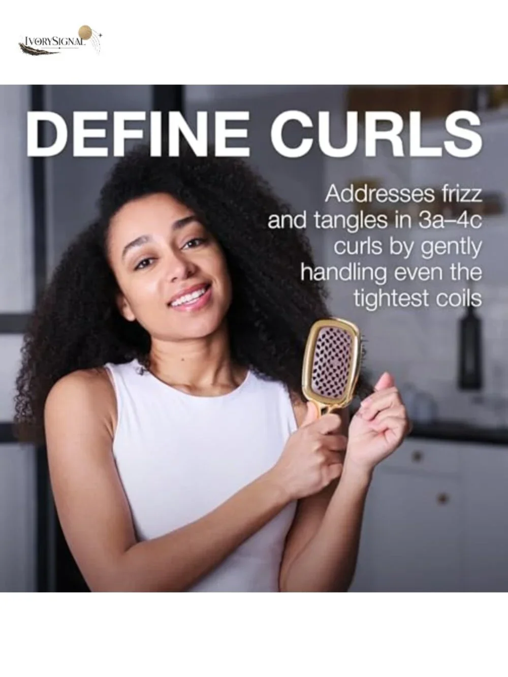Detangling Hair Brush with Anti-Static Bristles, Vented for Blow Drying